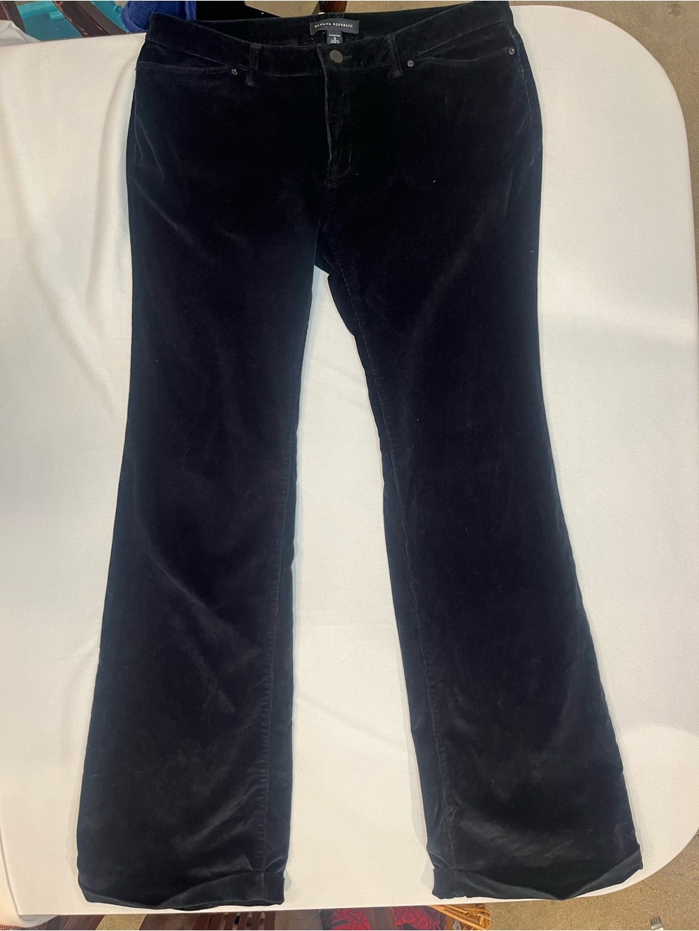 Banana Republic Black Velvety Corduroy Flare Jeans